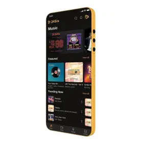 24six 634855558937 Family Player2 Super Thin 64gb Black And Orange Kosher Media Player