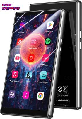 Agptek 313035234204 5ftft 128gb Mp3 Player With Bluetooth And Wifi T09 Touch Screen Andriod 13 Music