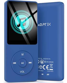 Agptek 313045288273 A02s 16gb Mp3 Player 70 Hours Playback Lossless Sound Music