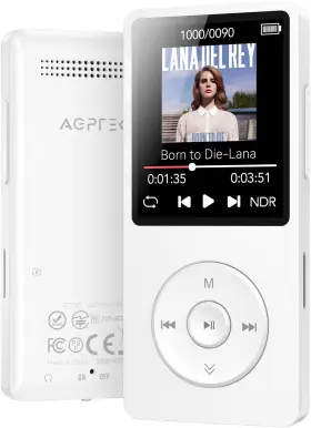 Agptek 744110581218 A02 Mp3 Player With Bluetooth 5.3 1.8 Inch Screen Portable Music