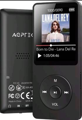 Agptek A02b A02 32gb Mp3 Player 70 Hours Playback Lossless Sound Music