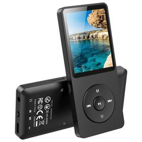 Agptek A02pltbn A02 Mp3 Player With Bluetooth 5.3 1.8 Inch Screen Portable Music