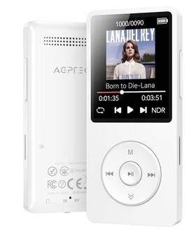 Agptek A02t A02s 16gb Mp3 Player 70 Hr Music Supports Up To 128gb White
