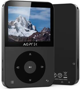 Agptek A52pl 64gb Bluetooth Mp3 Player 2.3ftft Horizontal Screen With Speaker