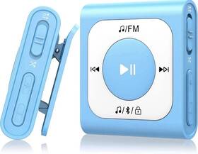 Agptek A65s 64gb Mini Mp3 Player Bluetooth 5.0 Clip-on Design Blue A65x/a65s New