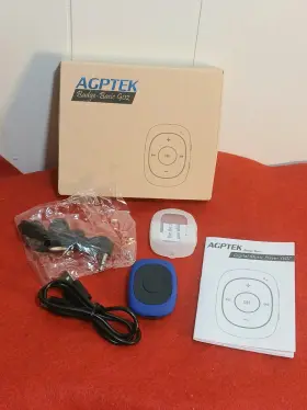 Ag107110312bl Agptek Digital Music Player Fm Radio Badge-basic G02 Portable New