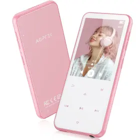 A19x Agptek M3pl Limited Ed. 64gb Mp3 Player With Bluetooth 5.3 2.4 Inch Screen Pink