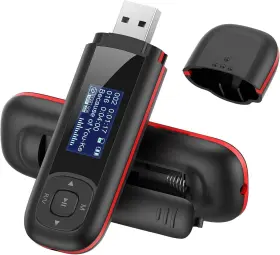 X001ai1xyj Agptek New U3 8gb Mps Black Badge-basic Digital Music Player Mu3b-1
