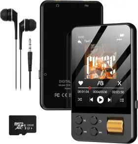 Agxov 313027412481 128gb Mp3 Player With Bluetooth 5.4 Music Built-in Hd Speaker