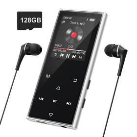 Agxov 729933542981 128gb Mp3 Player With Bluetooth 5.3 Music Builtin Hd Speak