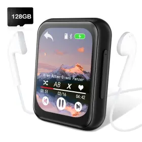 B0cllrdg8s Aimoonsa 128gb Mp3 Player Bluetooth 5.3 Portable Digital Lossless Music Hifi Speak