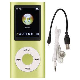 Akozon Akozon08mb4eazgo-14 Mp3 Player Stylish Lossless Sound Slim 1.8 Inch Lcd Screen Portabl