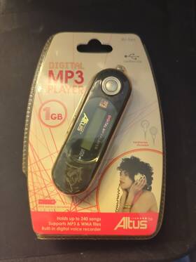 Altus 301-9301 Digital Mp3 Player 1 Gb 2008 Voice Recorder Package Has Wear