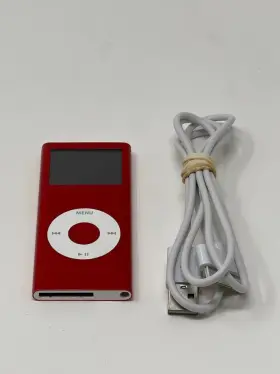 B0277 Apple 635669040540 Ipod Nano 2nd Generation 8gb A1199 Red Mp3 Player Engraved