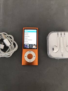 Apple 64354 Ipod Nano 5th Generation Orange 16gb New Battery Lcd