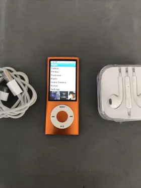 64354 Apple Ipod Nano 5th Generation Orange 16gb New Battery Lcd