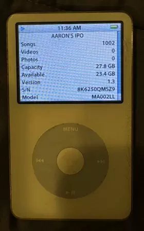 Apple 885909051878 Ipod Classic 5th Generation White 30 Gb Ma002ll