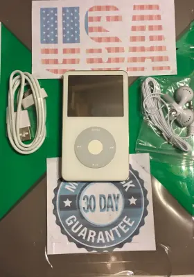 Apple 885909104826 Ipod Classic Video 5th Generation Enhanced White 128gb Thick Plate 3000m