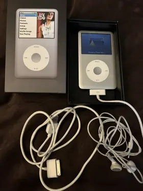 Apple 885909168651 Boxed Ipod Classic 80 Gb Silver - 6th Generation Mb029ll/a With 2 Cords