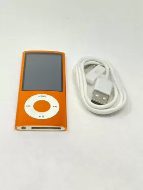 B0258 Apple 885909311453 Ipod Nano 5th Generation 16gb A1320 Orange Mp3 Player Poor Used