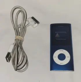 2287 Apple Ipod Nano Blue 4th Generation 8gb Model A1285 Power Cord As-is Bad Batte