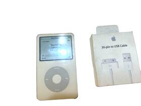 Apple Ipod 9876543456789 Classic 5 Gen A1136 30gb Mp3 Player - White With 1265 Song.sold As-is