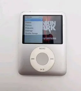 Mb247c Apple Ipod Nano 3rd Generation Silver 4 Gb Works Great
