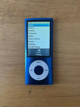 Mc037c Apple Ipod Nano 5th Generation 8gb A1320 With Camera Blue Tested And Works Great
