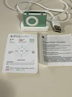 Pb813c Apple Ipod Pb813c/a As Is - Shuffle A1204 1gb Green With Charging Dock Does Not Charge