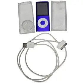 Ym912p9u30u Apple Ipod Nano A1285 8gb Purple Media Player 4th Gen Bundle Belkin Case Tested
