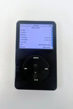 Ma446j Apple Ipod Classic 5.5th Generation 30gb Ma446ll Black A1136 - Tested Works