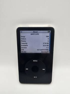 Apple Ma446zp Ipod Classic 5th Gen A1136 30gb Digital Player Black Tested