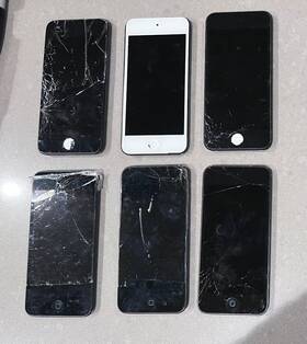 Apple Mkht2 Lot Of 6 Damaged Defective Ipod Touch 6th Gen A1574 32gb Wi-fi - Gray