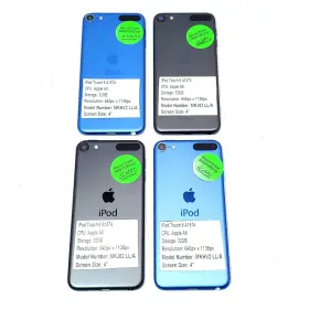 Mkj02 Apple Mkhv2 Lot Of 4 Ipod Touch 6th Gen A1574 Inch Retina 32gb Wifi Mp3 Player Pre-owned
