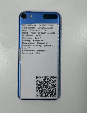 Mkhv2ll Apple Mkhv2ll/a Ipod Touch 6th Generation Blue 32gb Mkhv2 Tested
