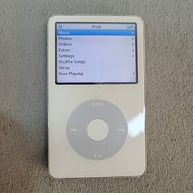 Apple Pa444ll Ipod Classic 5th Gen A1136 30gb White 4642 Songs Wolfson Dac Works Cracks