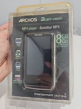 Archos 501547 3cam Vision 8gb Mp4 Player Old Stock Sealed 3 Cam Music Video Grey