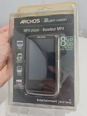 501547 Archos 3cam Vision 8gb Mp4 Player Old Stock Sealed 3 Cam Music Video Grey