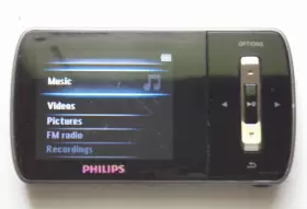 Sa6087 Aria Philips Gogear 16gb Digital Media Mp3 Player Black. Works Great
