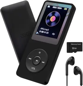 Arungo 445038636631 Mp3 Player 32gb With Speaker Earphone Portable Hifi Lossless Sound Mini Musi