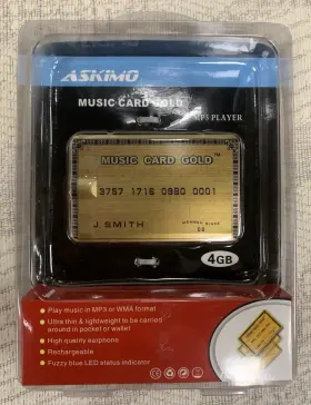 M3c20g Askimo New Music Card Gold Wallet Pocket Size Mp3 Player