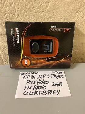 Ativa 384-498 New Mp3 Player Plus Video 2gb Fm Radio School Surplus