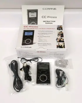 C. Crane 696714911000 Cc Witness Mp3 Recorder Player Accessory Kit Built In Am/fm Radio