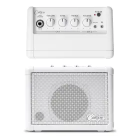 Ba267010 Carry-on Mini Speaker - Amplifier For Electronic Guitars And Drums White