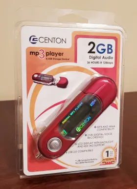 2gbmp3-003 Centon 2gb Mp3 Player New Sealed