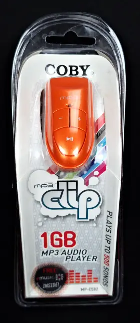Mp-c582 Coby 2007 Mp3 Audio Player 1gb Clip Orange