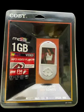 Mp-c7082 Coby Mp3 1 Gb Video Player With Fm Tuner New Sealed Box 500 Songs