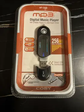 Mp-c848 Coby Mp3 Digital Music Player With 256 Mb Usb Flash Drive New Sealed
