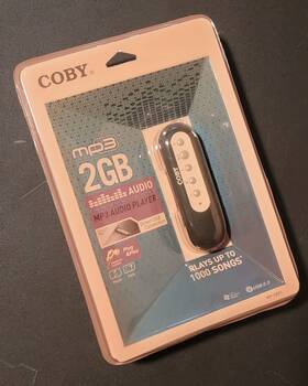 Coby Mp-c893 Mp3 Music Player With 2gb Flash Memory And Usb Storage Drive