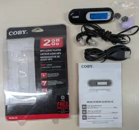 Mp300-2g Coby 2gb Usb Stick Mp3 Audio Player Very Nice Tested Working